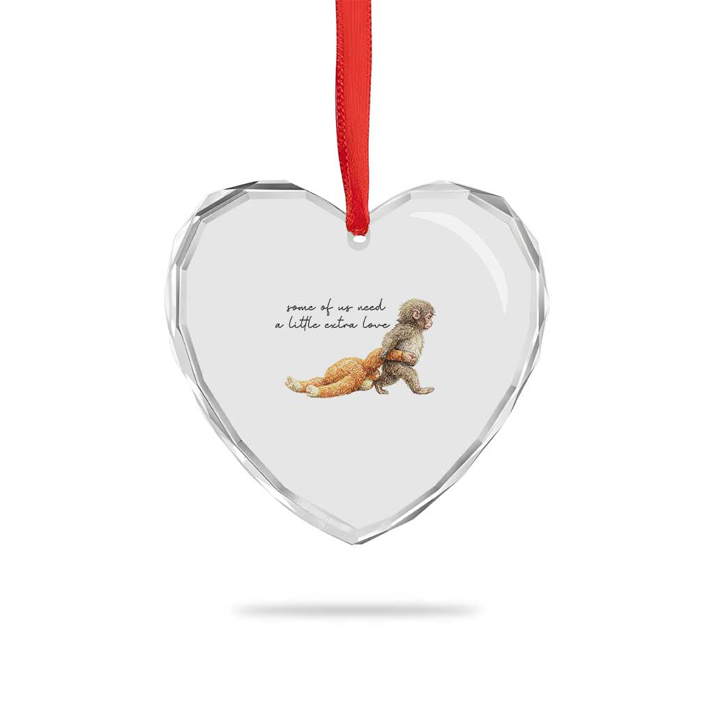 Punch Mokey Heart Crystal Glass Ornament Viral Trend Baby Monkey Meme TS14 Print Your Wear