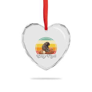 Punch Mokey Heart Crystal Glass Ornament Viral Trend Baby Monkey Stay Kind TS14 Print Your Wear