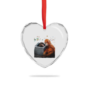 Punch Mokey Heart Crystal Glass Ornament Viral Trend Baby Monkey Streets Meme TS14 Print Your Wear