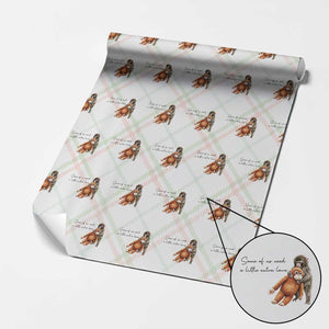 Punch Mokey Wrapping Paper Roll Some Of Us Need a Little Extra Love TS14 Christmas Plaid Print Your Wear
