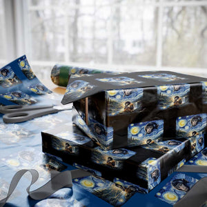 Punch Mokey Wrapping Paper Roll Viral Baby Monkey Starry Night Van Gogh TS14 Black Print Your Wear