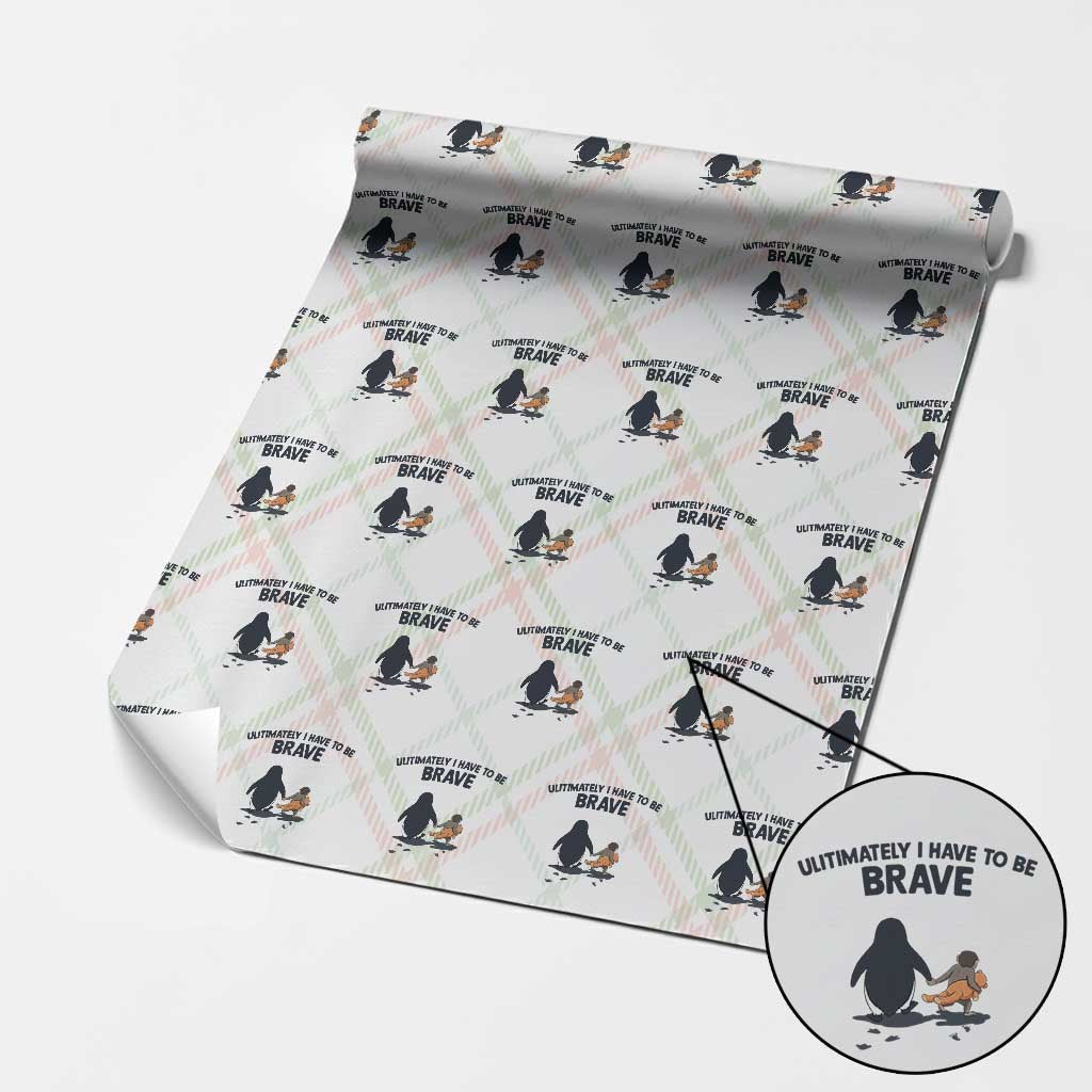 Punch Monkey And Nihilist Penguin Viral Wrapping Paper Roll Ultimately I Have To Be Brave TS14 Christmas Plaid Print Your Wear