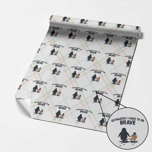 Punch Monkey And Nihilist Penguin Viral Wrapping Paper Roll Ultimately I Have To Be Brave TS14 Christmas Plaid Print Your Wear