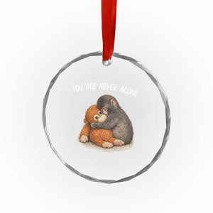 Punch Monkey Crystal Glass Ornament You Are Never Alone Brave TS14 Print Your Wear