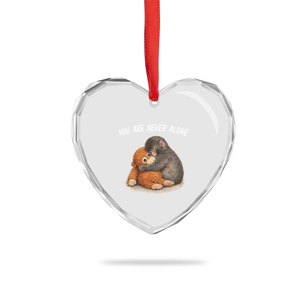 Punch Monkey Heart Crystal Glass Ornament You Are Never Alone Brave TS14 Print Your Wear