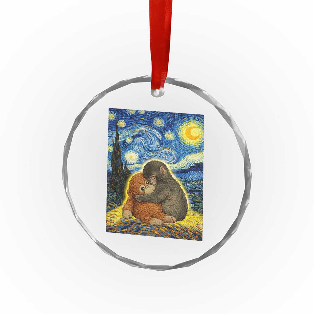 Punch Monkey Starry Night Viral Trend Crystal Glass Ornament TS14 Print Your Wear