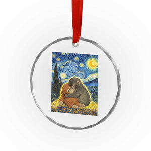 Punch Monkey Starry Night Viral Trend Crystal Glass Ornament TS14 Print Your Wear