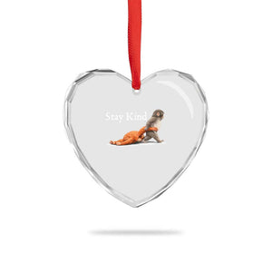 Punch Monkey Viral Trend Heart Crystal Glass Ornament Stay Kind TS14 Print Your Wear