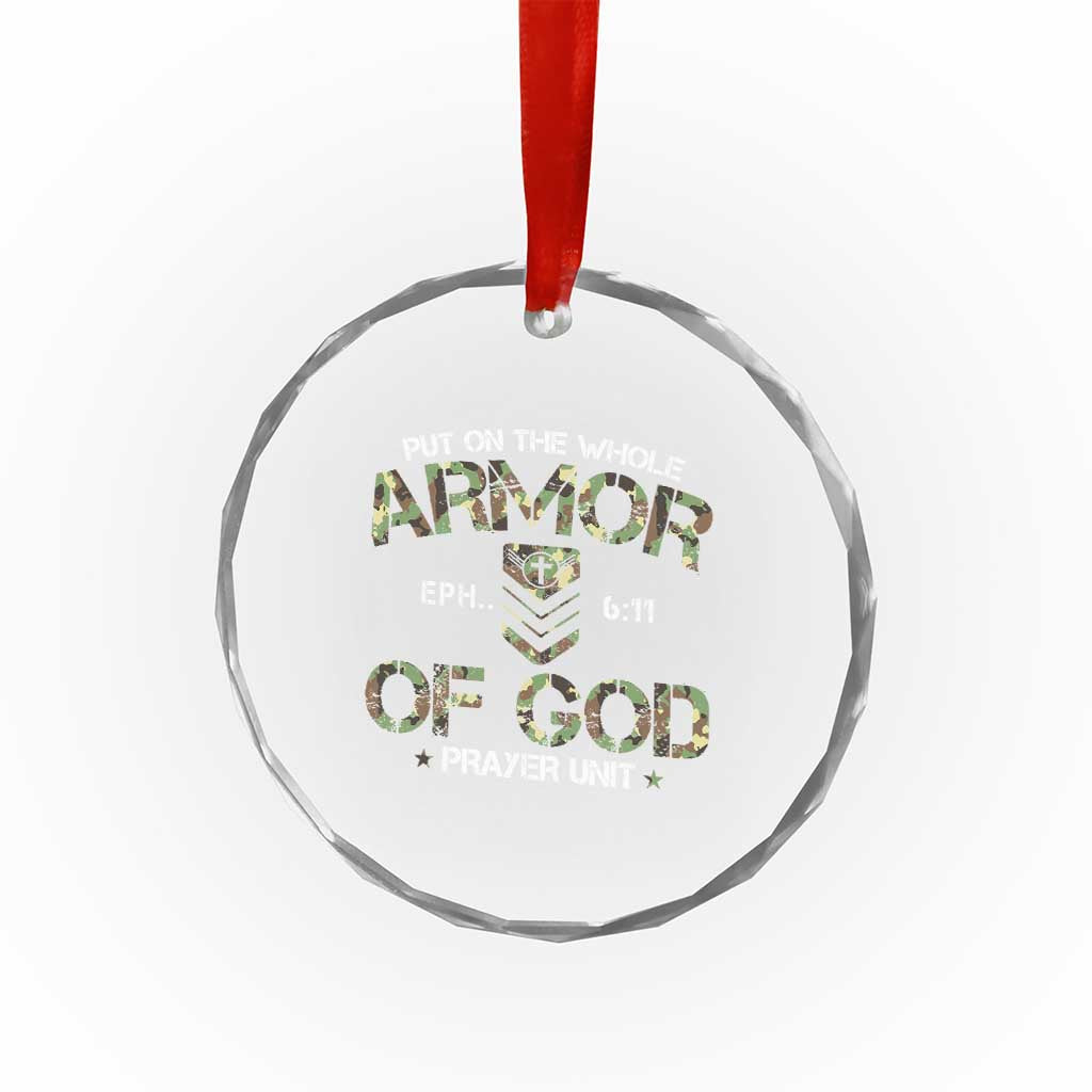 Put On The Whole Armor Of God Prayer Unit Crystal Glass Ornament Ephesians 6:11 Christian Army TS11 Print Your Wear