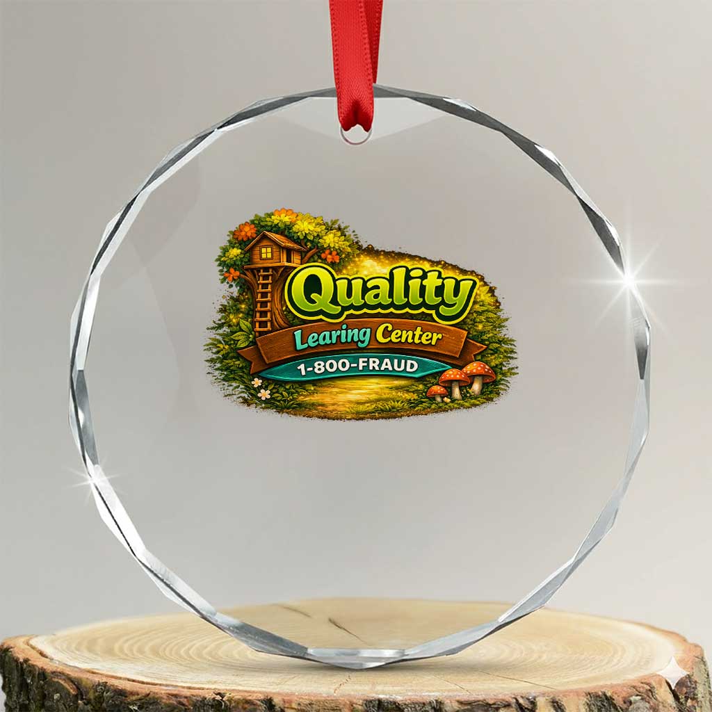 Quality Learing Center Crystal Glass Ornament Funny Childcare Day Care TS10 Transparent Glass 3'' Circle Print Your Wear