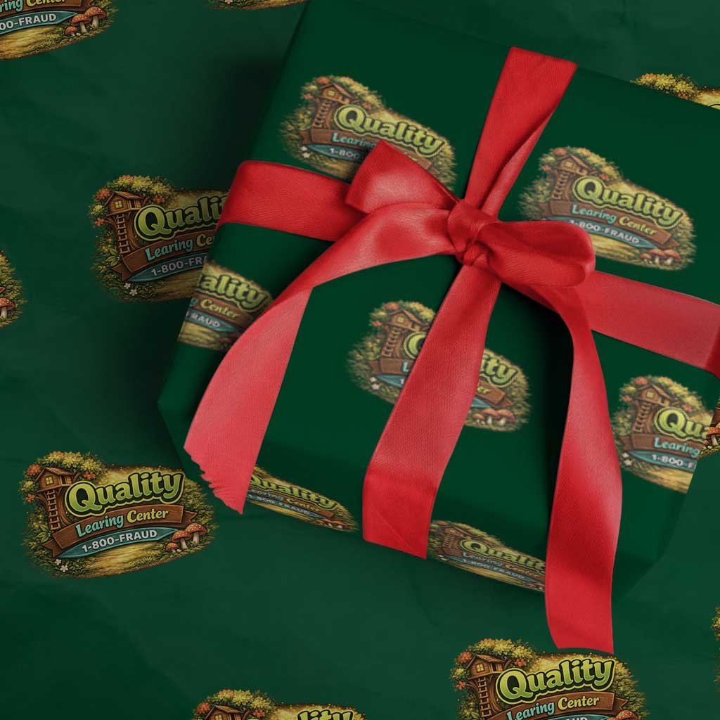 Quality Learing Center Wrapping Paper Roll Funny Childcare Day Care TS10 Green Print Your Wear