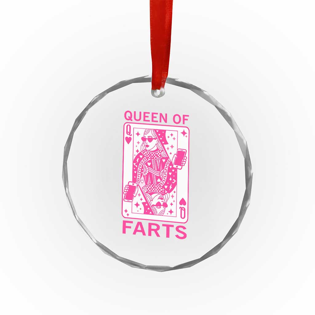 Queen of Farts Crystal Glass Ornament Funny Joke Inappropriate Fart Prank Gift TS10 Print Your Wear
