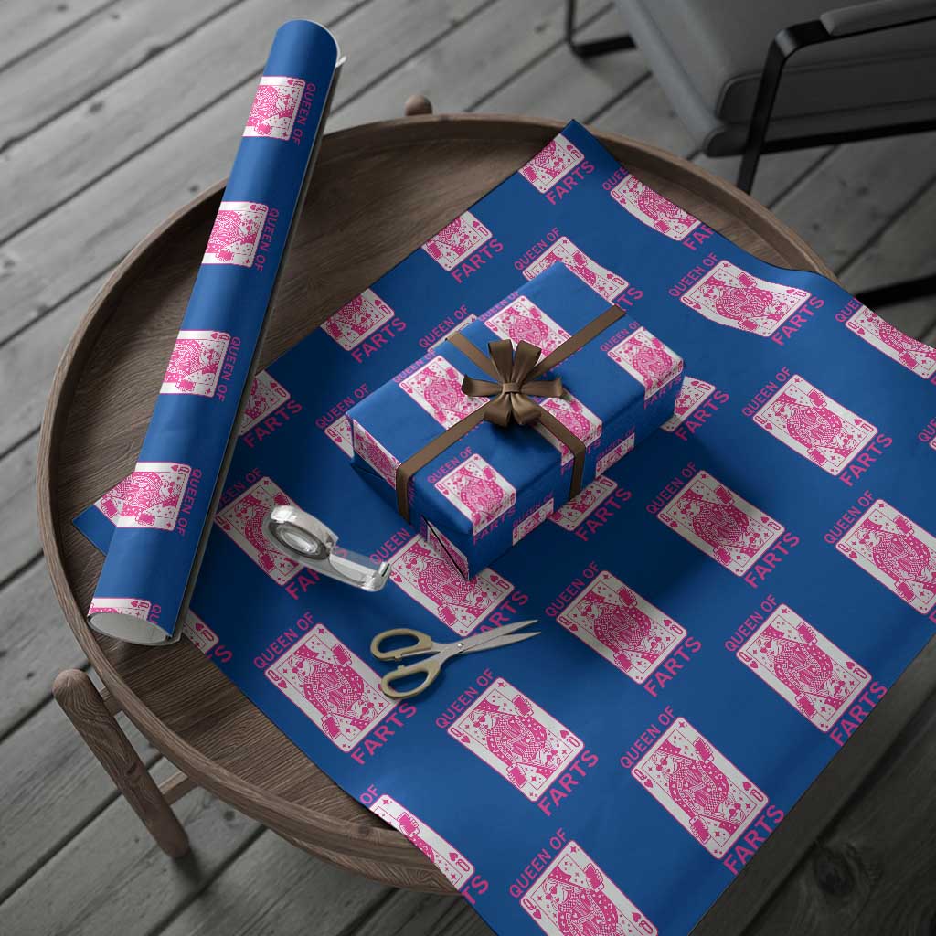 Queen of Farts Wrapping Paper Roll Funny Joke Inappropriate Fart Prank Gift TS10 Blue Print Your Wear