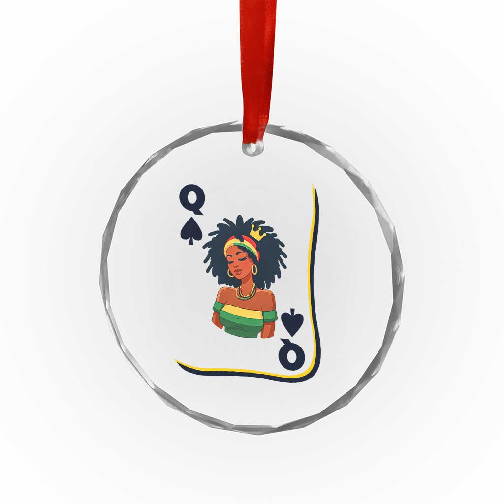 Queen Of Spades Black Girl Crystal Glass Ornament African American Women Pride TS12 Print Your Wear