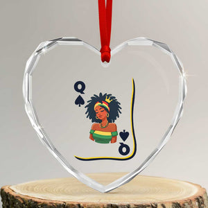 Queen Of Spades Black Girl Heart Crystal Glass Ornament African American Women Pride TS12 Transparent Glass 3'' Heart Print Your Wear