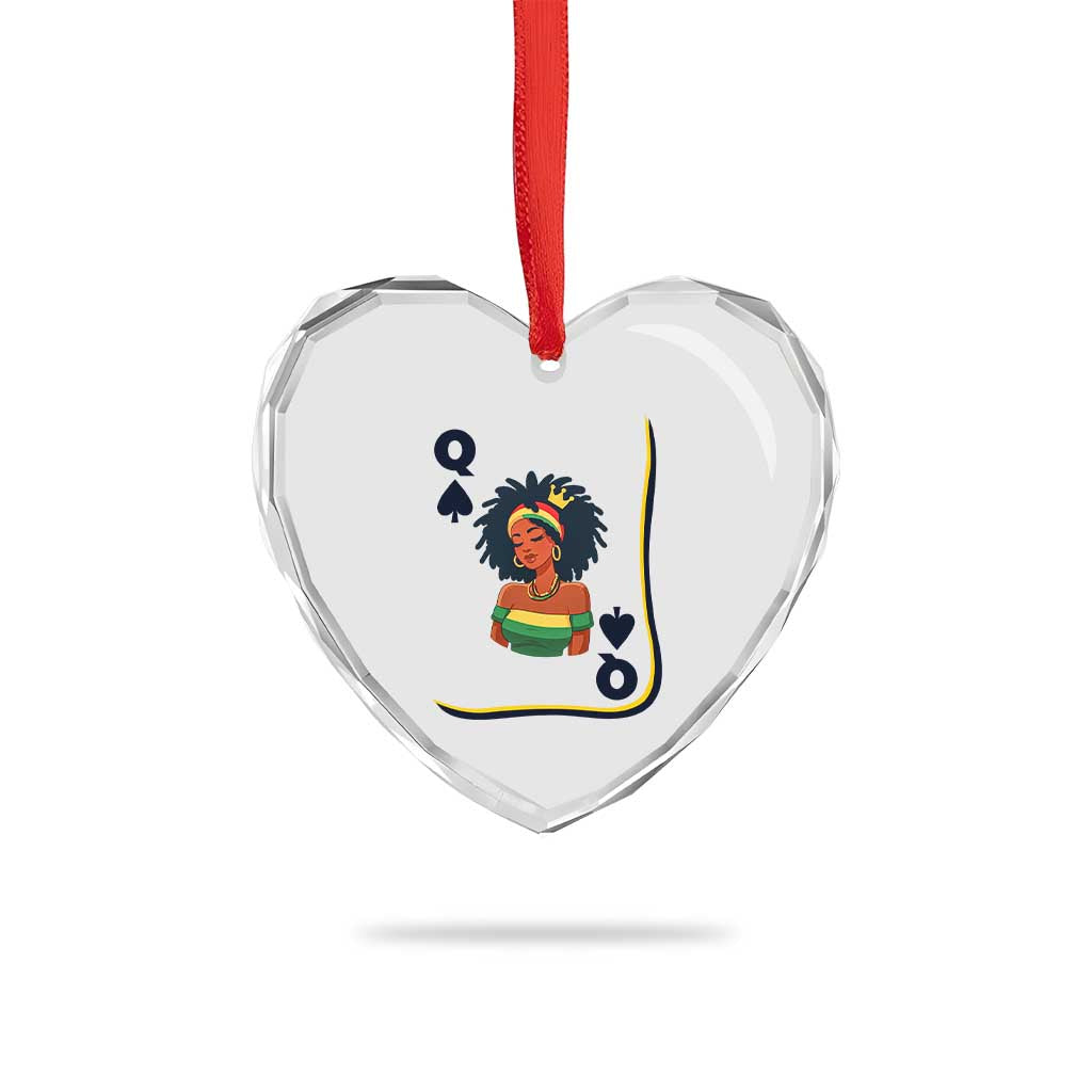 Queen Of Spades Black Girl Heart Crystal Glass Ornament African American Women Pride TS12 Print Your Wear
