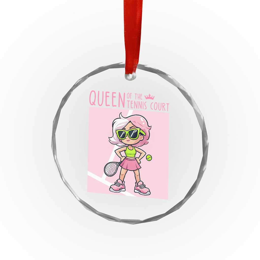 Queen Of The Court Crystal Glass Ornament Funny Tennis Player Gift For Women TS12 Print Your Wear