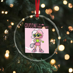Queen Of The Court Crystal Glass Ornament Funny Tennis Player Gift For Women TS12 Print Your Wear