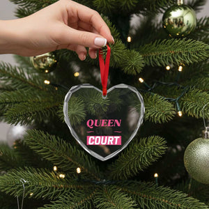 Queen Of The Court Heart Crystal Glass Ornament Funny Tennis Girl Gift TS12 Print Your Wear