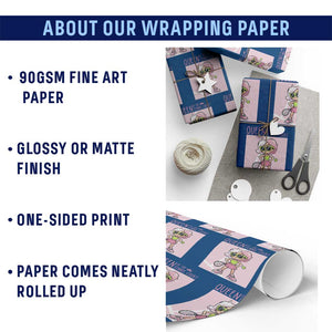 Queen Of The Court Wrapping Paper Roll Funny Tennis Player Gift For Women TS12 Print Your Wear