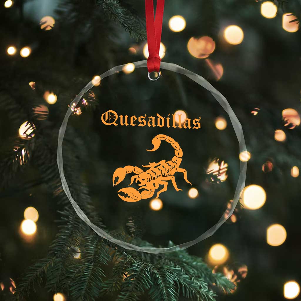 Quesadillas Scorpion Crystal Glass Ornament Burnt Orange Southwestern TS14 Print Your Wear
