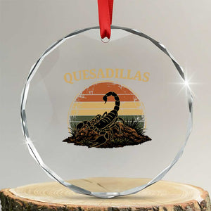 Quesadillas Scorpion Crystal Glass Ornament Southwestern Desert Food TS14 Transparent Glass 3'' Circle Print Your Wear