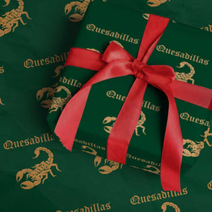 Quesadillas Scorpion Wrapping Paper Roll Burnt Orange Southwestern TS14 Green Print Your Wear