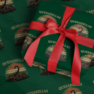 Quesadillas Scorpion Wrapping Paper Roll Southwestern Desert Food TS14 Green Print Your Wear