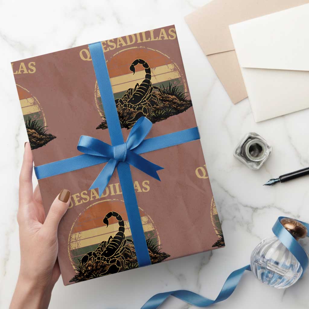 Quesadillas Scorpion Wrapping Paper Roll Southwestern Desert Food TS14 Mocha Print Your Wear