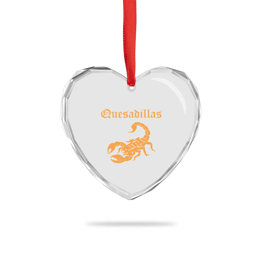 Quesadillas Scorpion Heart Crystal Glass Ornament Burnt Orange Southwestern TS14 Print Your Wear
