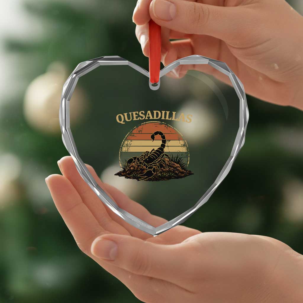 Quesadillas Scorpion Heart Crystal Glass Ornament Southwestern Desert Food TS14 Print Your Wear