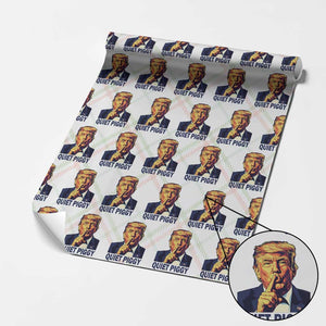 Quiet Piggy Shhh Trump Meme Wrapping Paper Roll Funny Political Satire Free Speech TS02 Christmas Plaid Print Your Wear