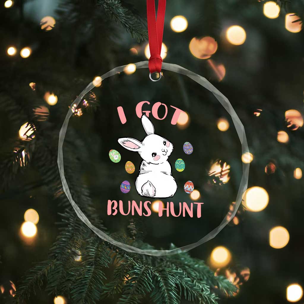 Rabbit Easter Bunny Sunglasses Crystal Glass Ornament I Got Buns Hun Funny Jokes TS10 Print Your Wear