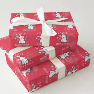 Rabbit Easter Bunny Sunglasses Wrapping Paper Roll I Got Buns Hun Funny Jokes TS10 Red Print Your Wear