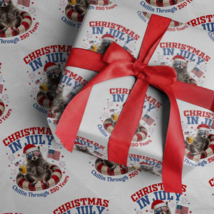 Raccoon 250th Anniversary Wrapping Paper Roll Christmas in July