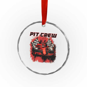 Racing Car Checkered Flag Crystal Glass Ornament Pit Crew Race Car TS14 Print Your Wear