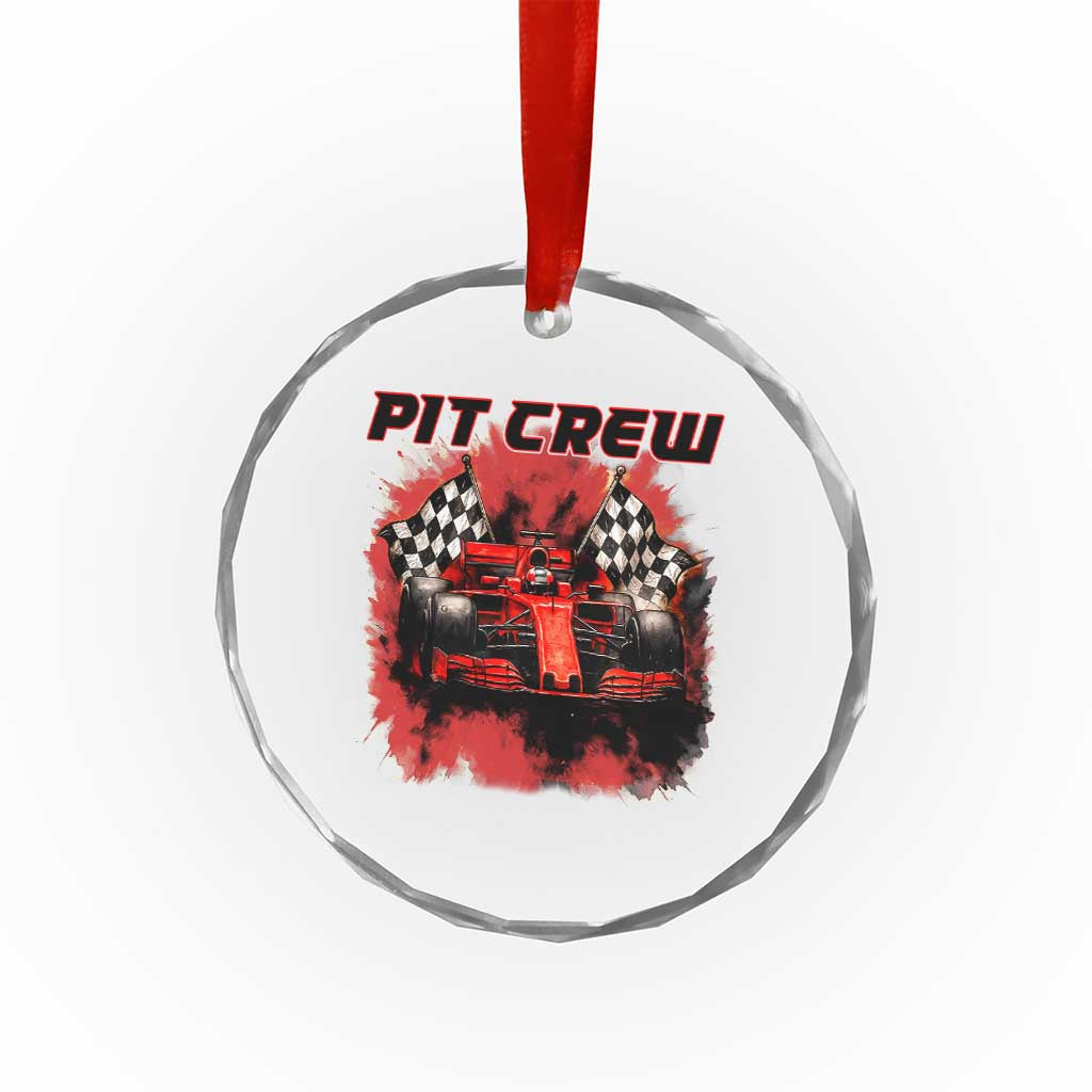 Racing Car Checkered Flag Crystal Glass Ornament Pit Crew Race Car TS14 Print Your Wear