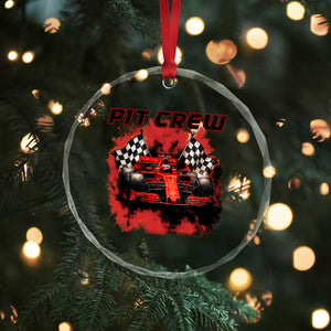 Racing Car Checkered Flag Crystal Glass Ornament Pit Crew Race Car TS14 Print Your Wear