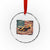 Racing Car Crystal Glass Ornament Patriotic American Flag Race TS14 Transparent Glass 3'' Circle Print Your Wear