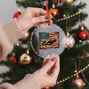 Racing Car Crystal Glass Ornament Patriotic American Flag Race TS14 Print Your Wear