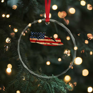 Racing Car Crystal Glass Ornament Retro Style Vintage American Flag TS10 Print Your Wear