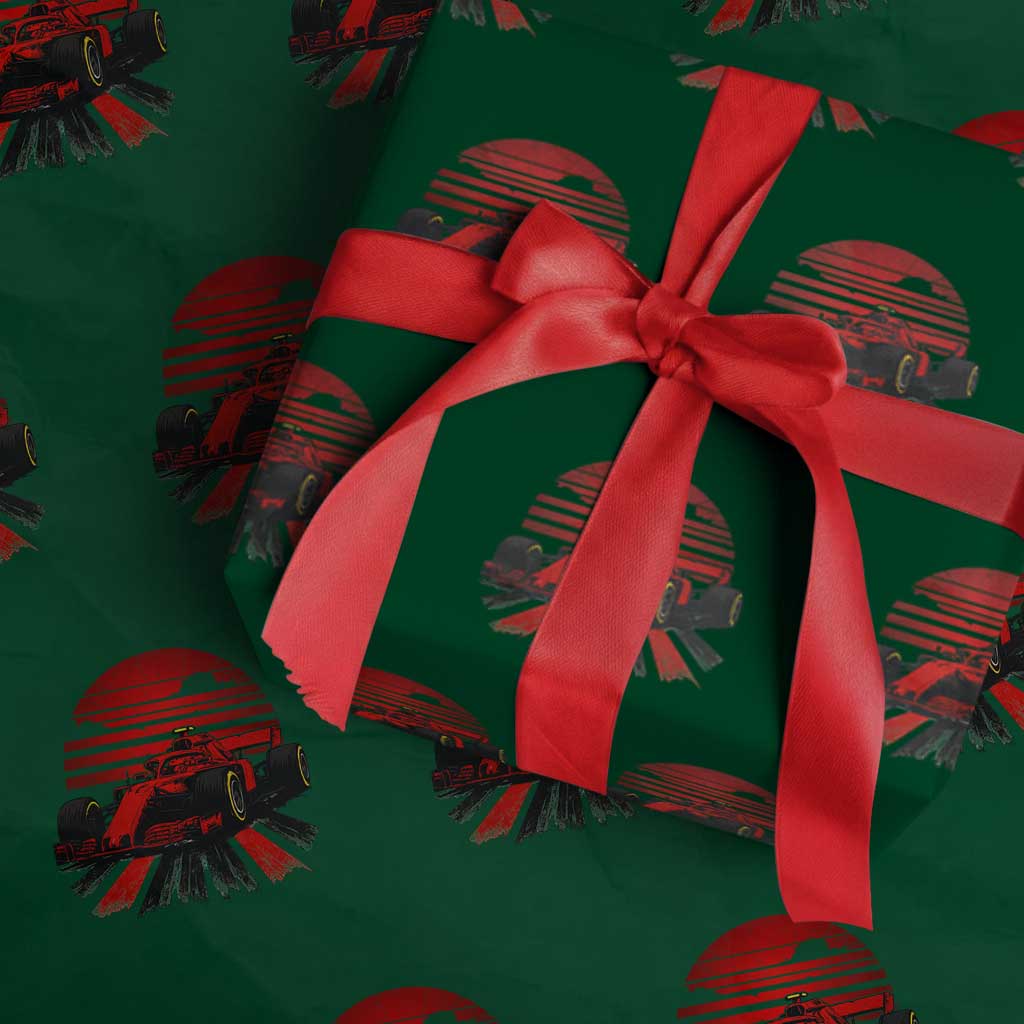 Racing Car Red Speed Motorsport Wrapping Paper Roll TS14 Green Print Your Wear