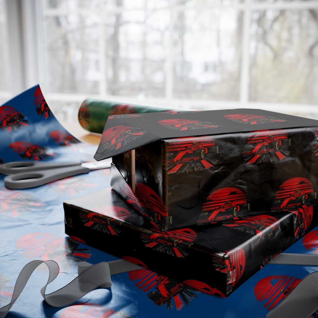 Racing Car Red Speed Motorsport Wrapping Paper Roll TS14 Black Print Your Wear