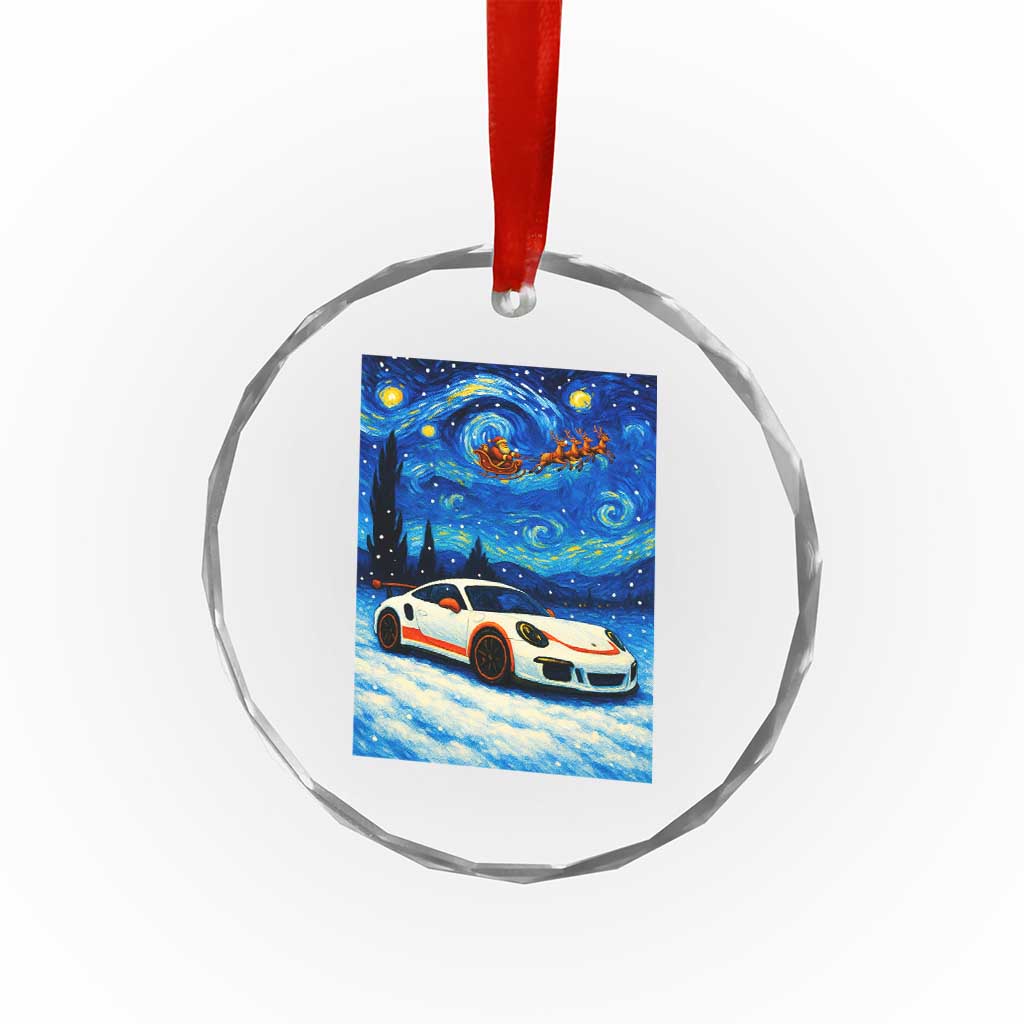 Racing Sports Car Crystal Glass Ornament Starry Night Racing Silhouette TS14 Print Your Wear