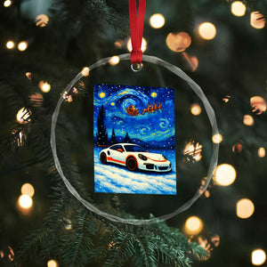 Racing Sports Car Crystal Glass Ornament Starry Night Racing Silhouette TS14 Print Your Wear