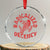 Radicalized By Basic Decency Crystal Glass Ornament Feminist Activist TS11 Transparent Glass 3'' Circle Print Your Wear