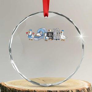 Radiologic Technologist Goose Crystal Glass Ornament Funny X-Ray Tech CT MRI Gooses TS10 Transparent Glass 3'' Circle Print Your Wear