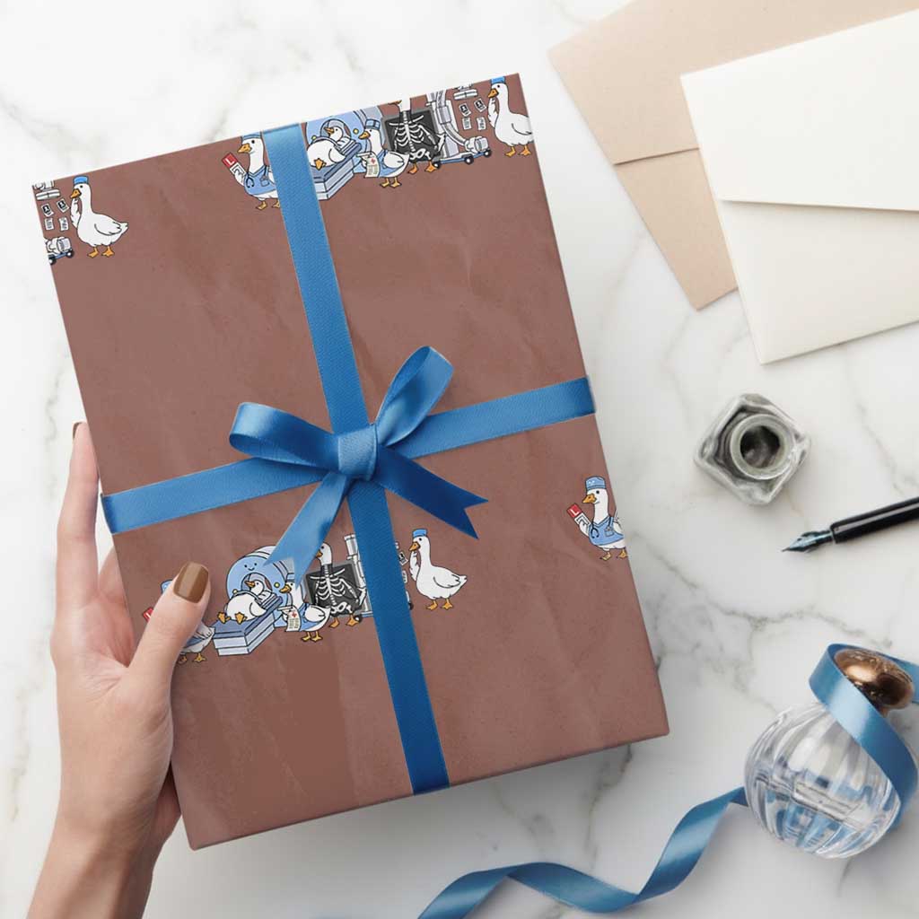 Radiologic Technologist Goose Wrapping Paper Roll Funny X-Ray Tech CT MRI Gooses TS10 Mocha Print Your Wear