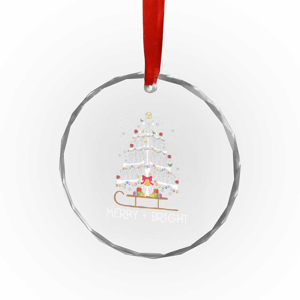 Radiology Crystal Glass Ornament Merry and Bright Dancing Skeleton Xmas Tree Rad Tech Gift TS10 Print Your Wear