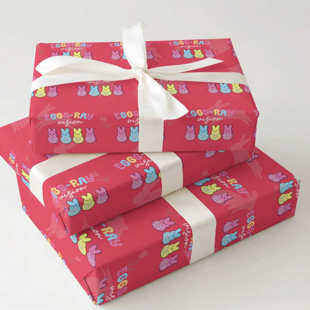 Radiology Easter Wrapping Paper Roll Eggs Ray Vision Xray Tech TS10 Red Print Your Wear